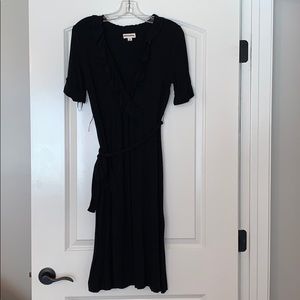 Merona size XS wrap dress black